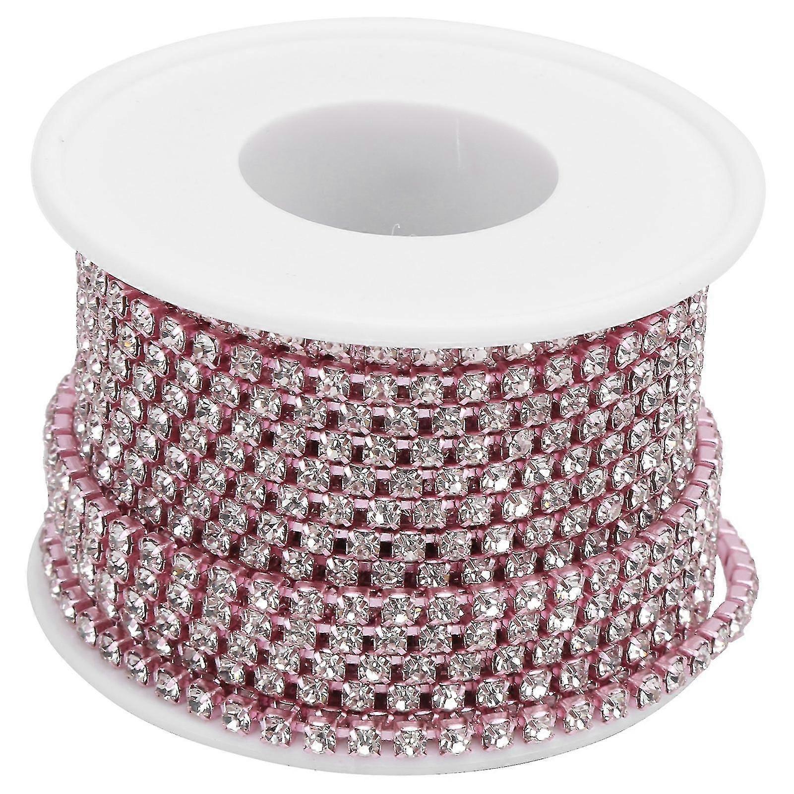 SS12 Pink Rhinestone Chain for DIY Crafts and Decorations