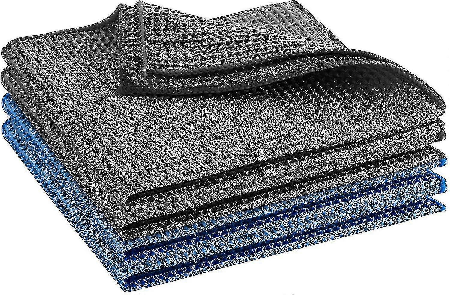 Premium υφάσματα γυαλιού Microfiber άνθρακα για επαγγελματικό καθαρισμό γυαλιού / καθρέφτη - γυαλίζοντας πανί με απίστευτα μπλε και γκρι συνδυασμό ινών 40