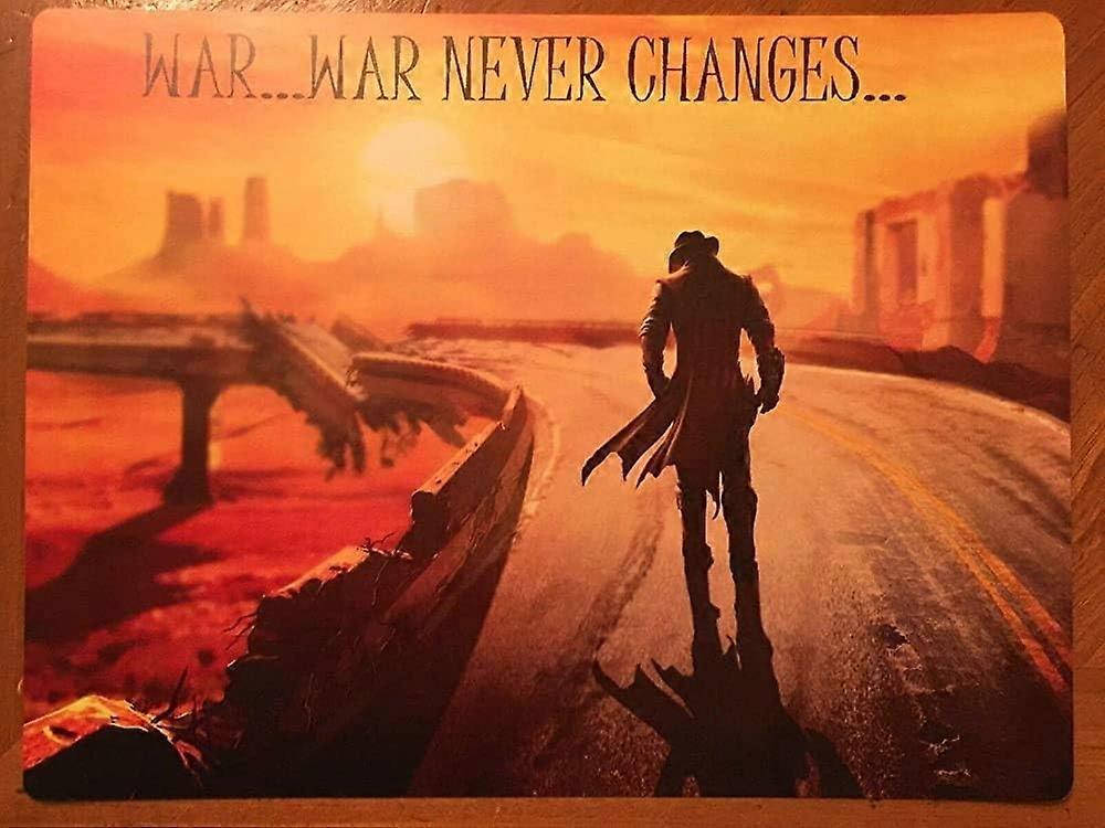 Tin Sign Vintage Fallout War.War Never Changes