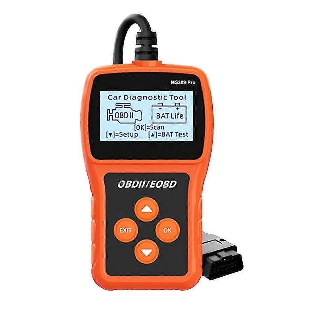 MS309PRO OBD2 Scanner Diagnostic Car Fault Code Reader Engine Tester Analyzer with 2.4 Inch LCD Dis
