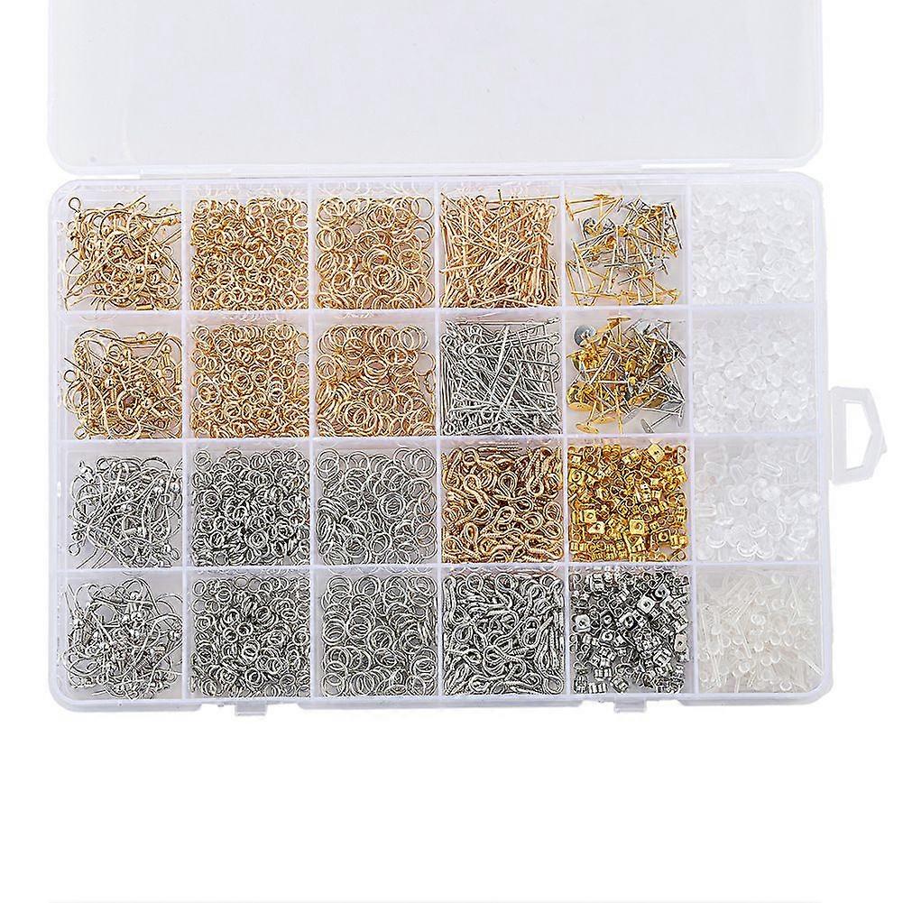 2000pcs Earring Hooks Jump Rings Earring Making Kit For Diy Earring Making Gift