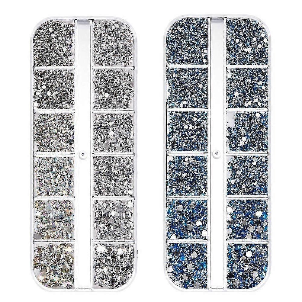2PCS Nail Art Rhinestones, Flatback Makeup Rhinestones