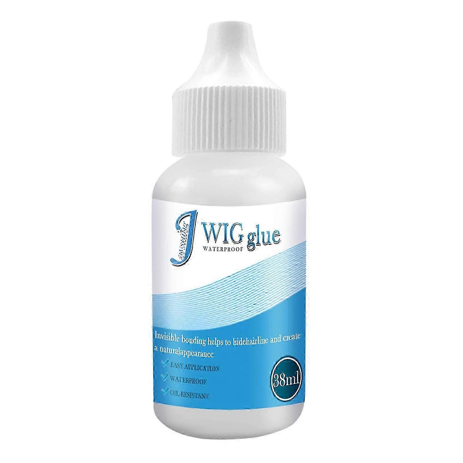 Jaysuing 38ml Wig Glue Only Scalp Invisible Bonding Easy Application Waterproof Oil-resistant Hide Hairline Natural Appearance