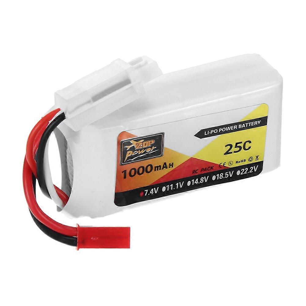 ZOP Power 7.4V 1000mAh 25C 2S LiPo Battery JST Plug for RC Drone