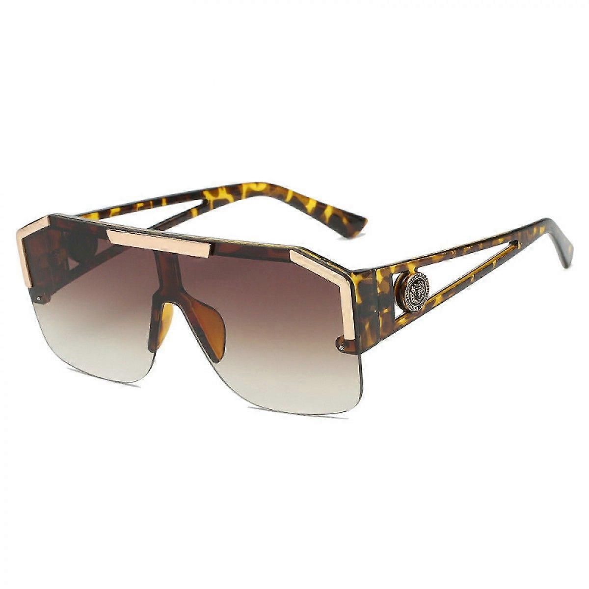 Gafas de sol Square Flat Top Shield one piece Frameless Elegantes Hombres