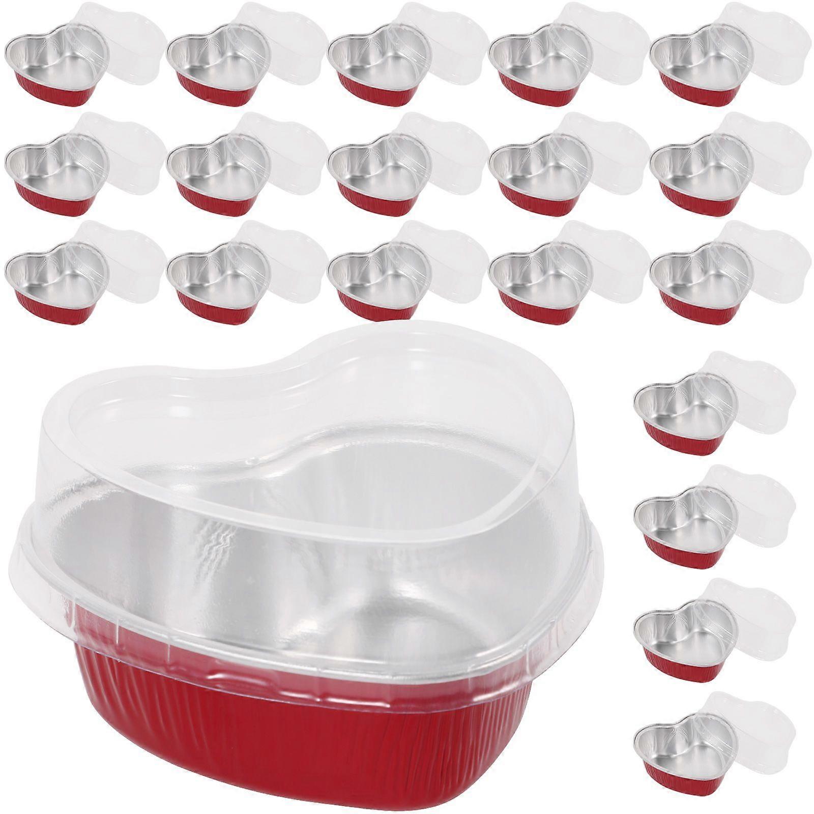 20Pcs Transparent Cake Box Heart Shaped Cake Box Bakery Packing Box Cake Display Box
