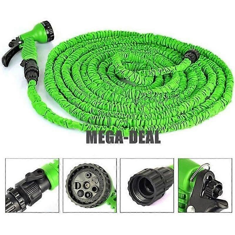 Expandable retractable garden hose with 7 function gun -60m
