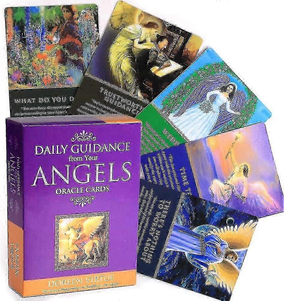 Daily Guidance From Your Angels Message Oracle Cards Tarot Cards For Beginners 4.13*2.99in