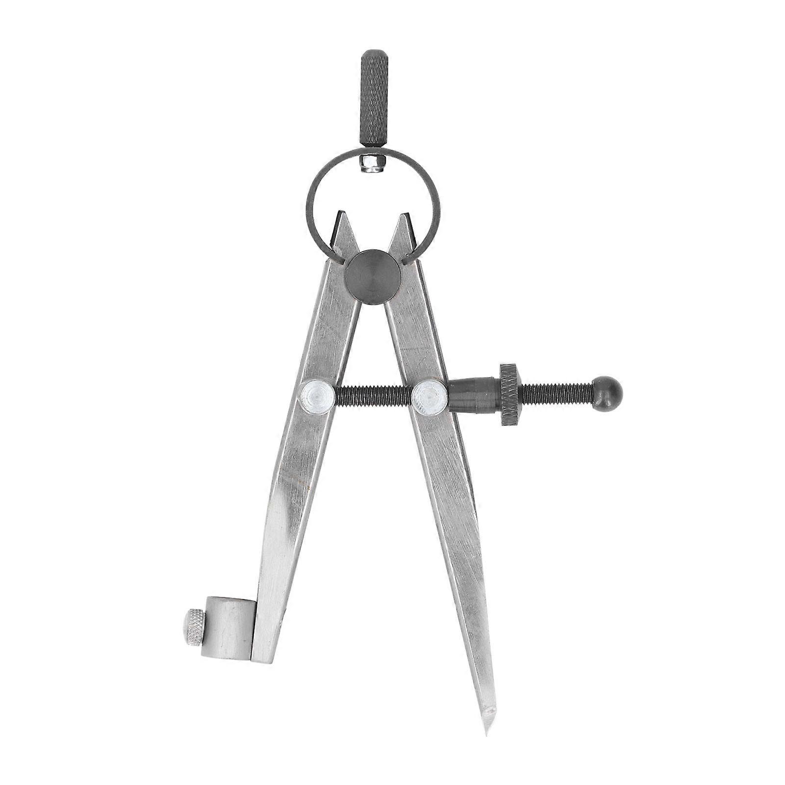 Flat Leg Spring Caliper Carbon Steel Spring Divider Multipurpose Scribing Tool for Woodworking Geometry Drawing