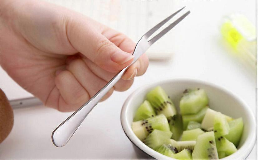 10Pcs Small Fork Set Stainless Steel Dessert Cake Tea Snack