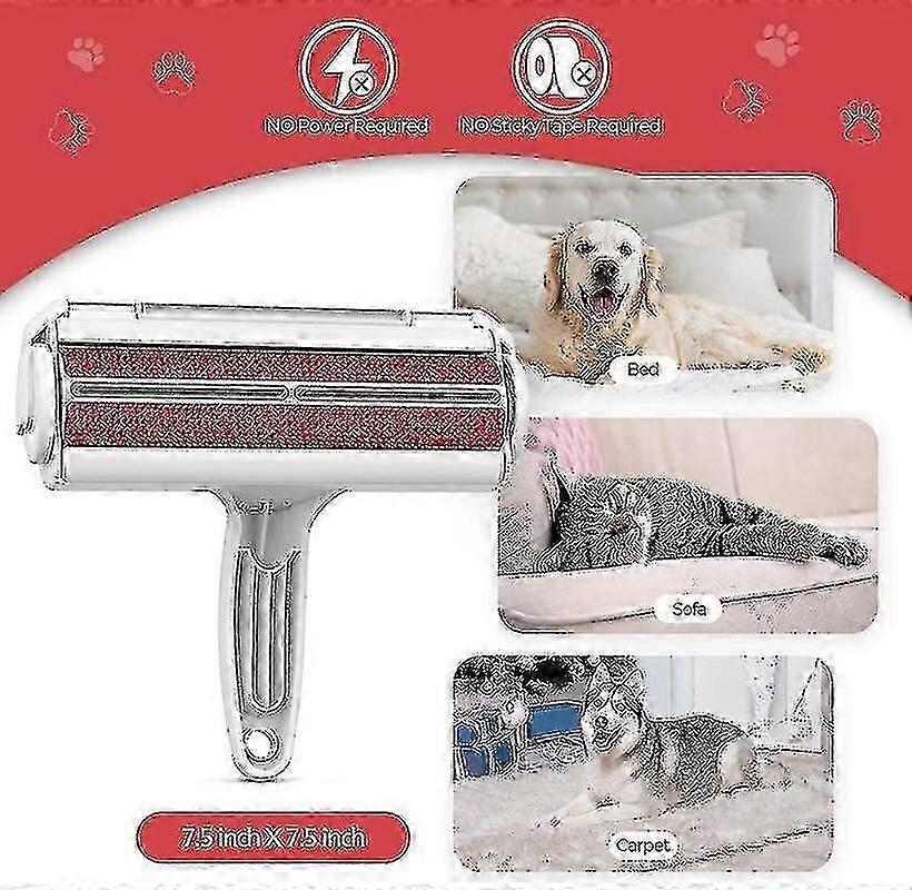 רולר להסרת שיער לחיות מחמד עם בסיס ניקוי עצמי