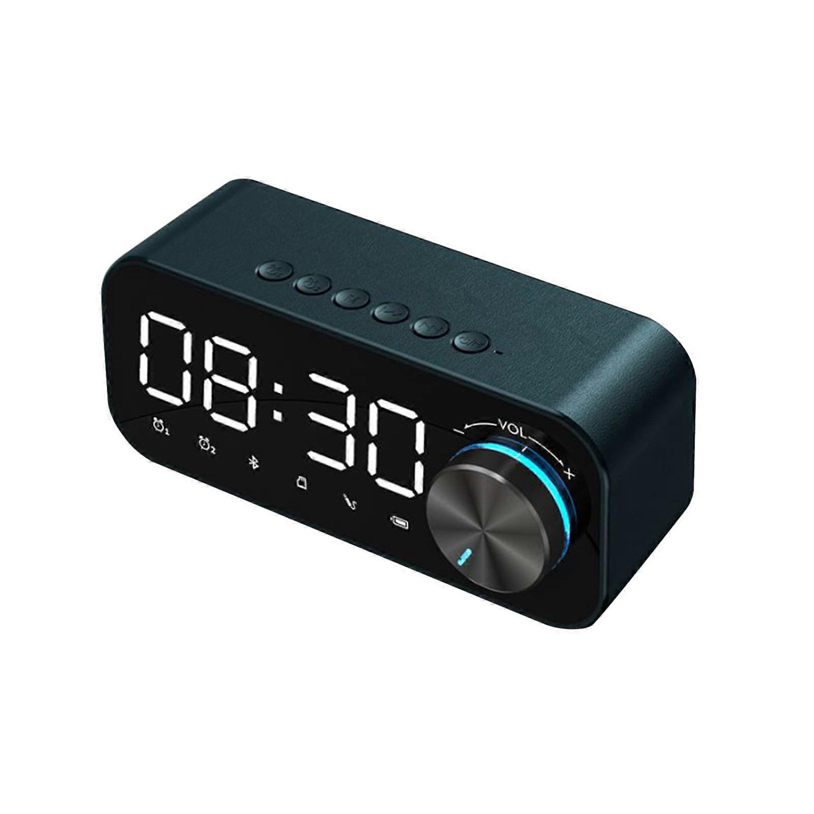 Digital Radio Alarm Clock Bluetooth Speaker, LED Display, Mirror Surface