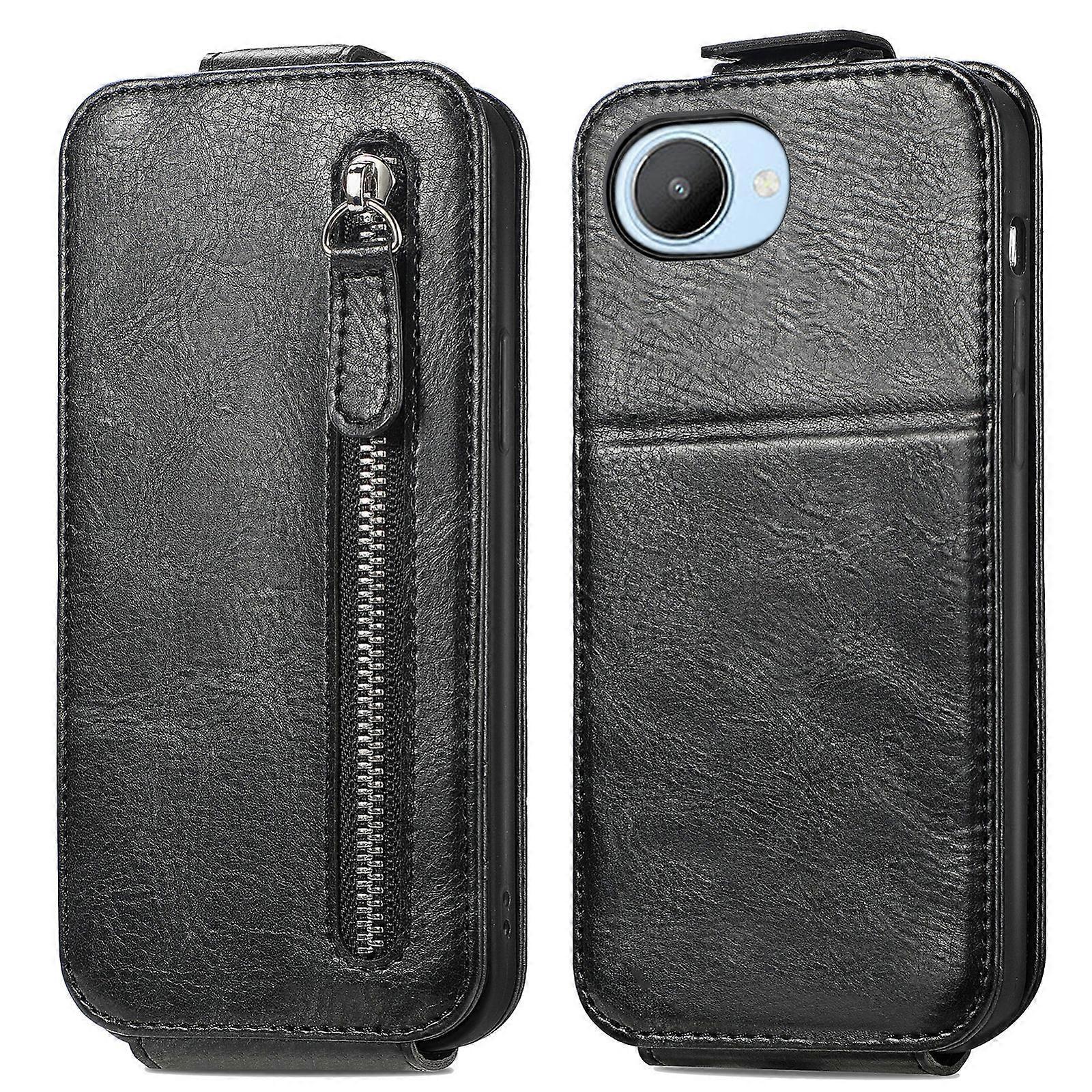 For Realme C30 Zipper Wallet Vertical Flip Leather Phone Case