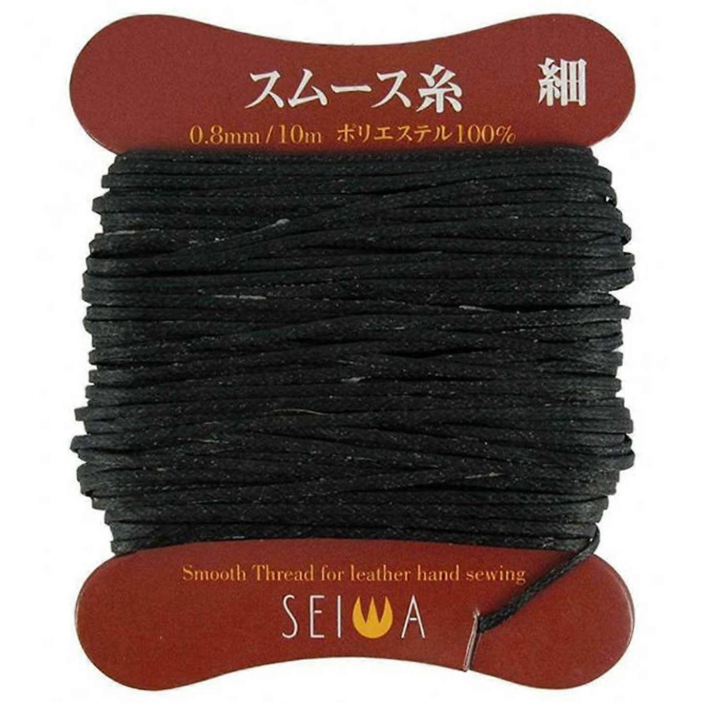 Deluxe Microfiber 1.0mm Leathercraft Polyester Waxed Leather Thread 10m Black