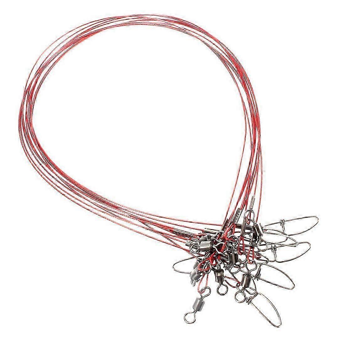 Ligne de bas de ligne en acier inoxydable 2026, émerillon spinner, 50 cm, 50 kg, lot de 10 pièces