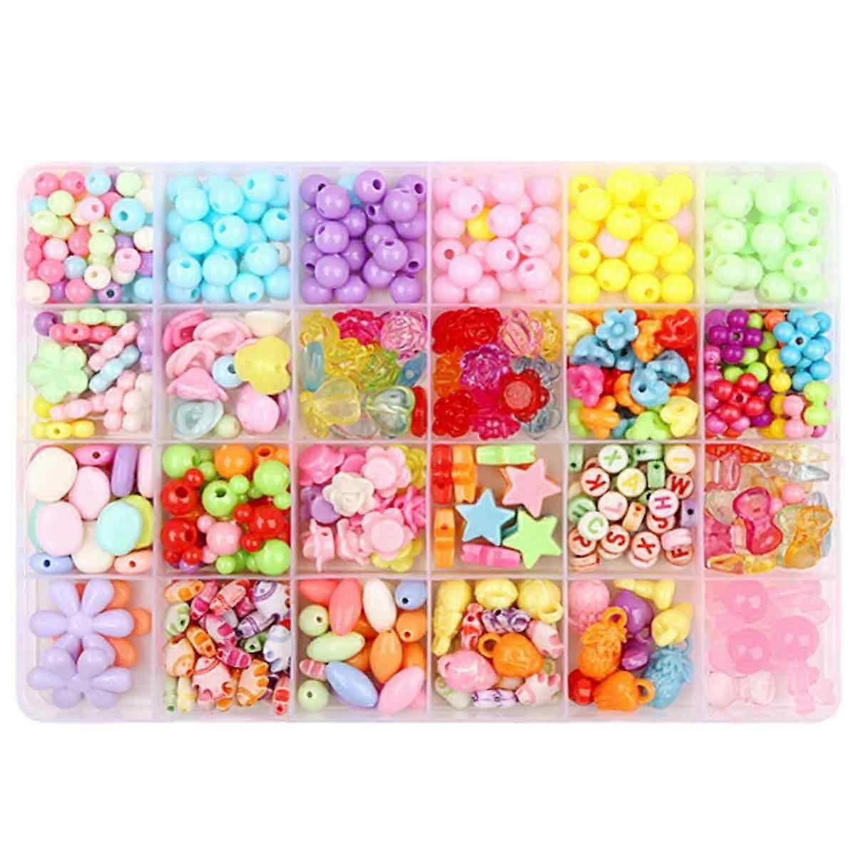 Thread Bead Set, DIY Bracelet, Colored Beads