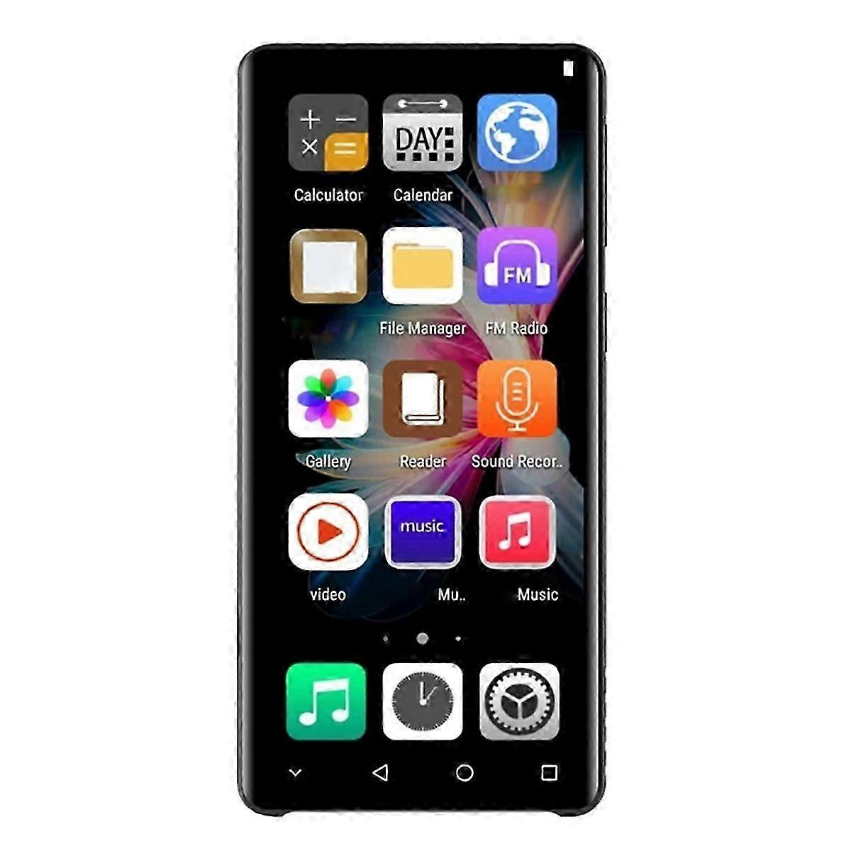 Leitor de Música Wifi Mp3 Mp4 Player Tela Touch Bluetooth de 4 polegadas Para Android 8.1 Com Alto-falante, Fm, E-