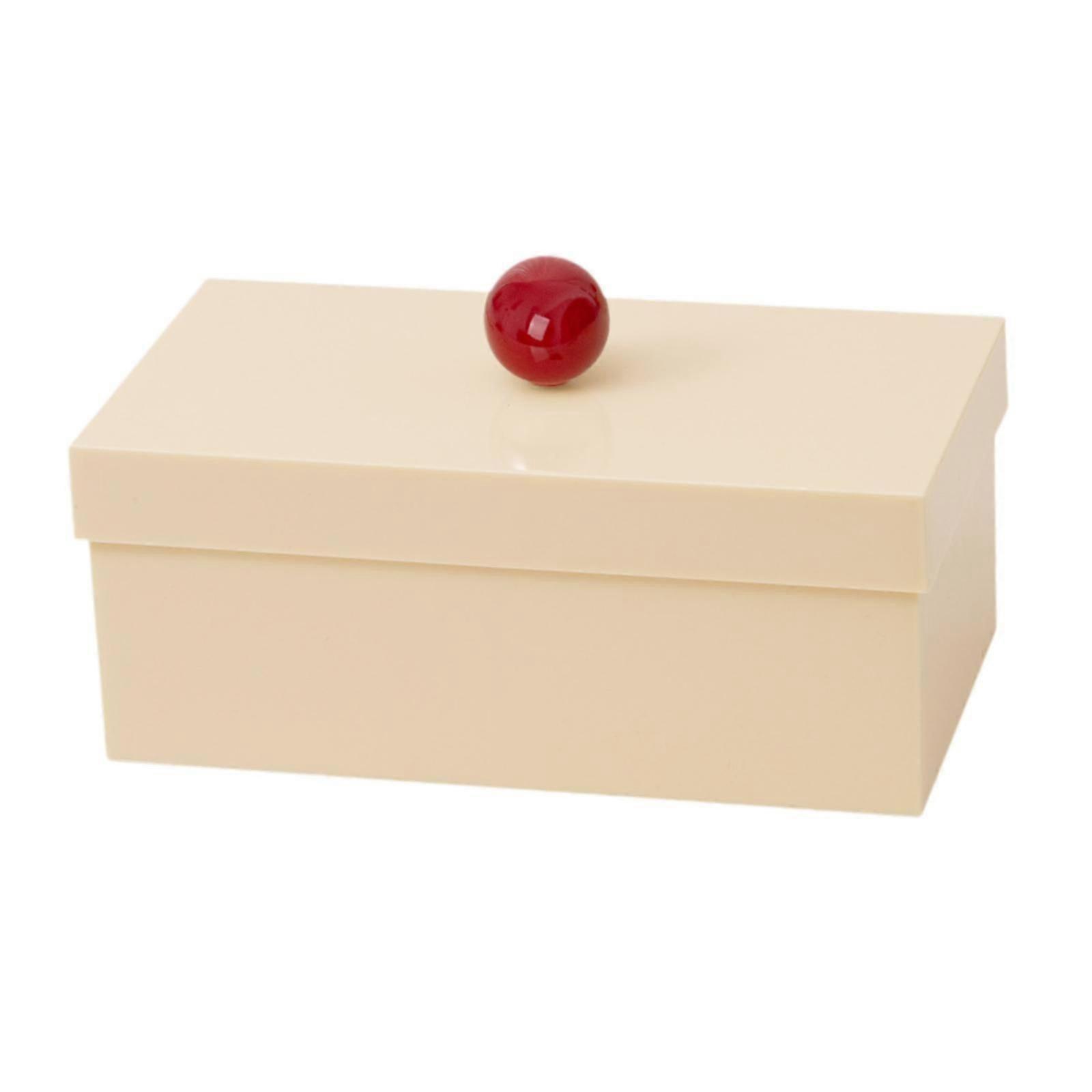 מחזיק פד כותנה עם מכסה 2 רשתות קופסת אחסון רפידות איפור לחדר שינה ידית כדור אדומה