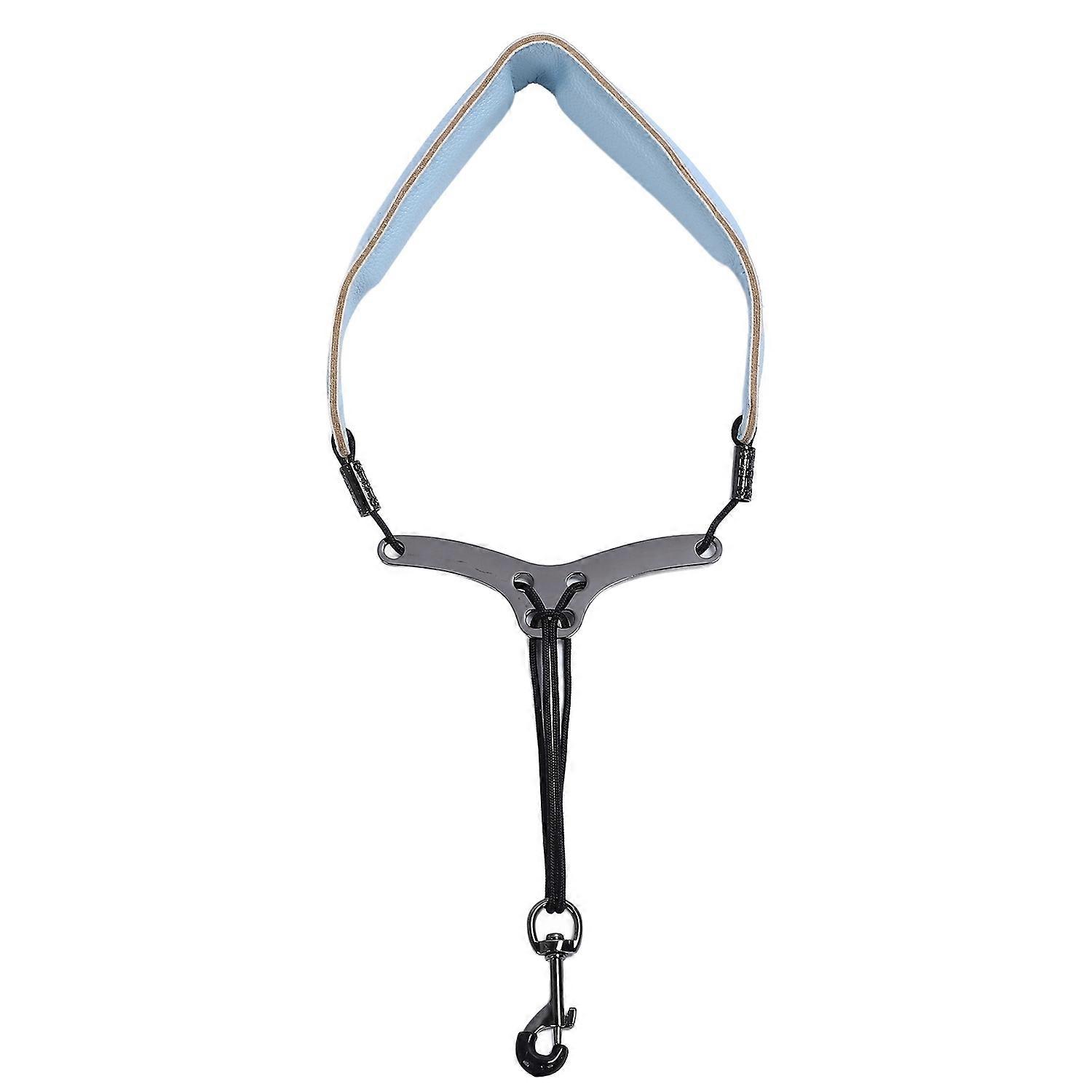 Saxophone Neck Strap for Alto Tenor Sax Breathable Adjustable Instrument Accessories with Metal Hook