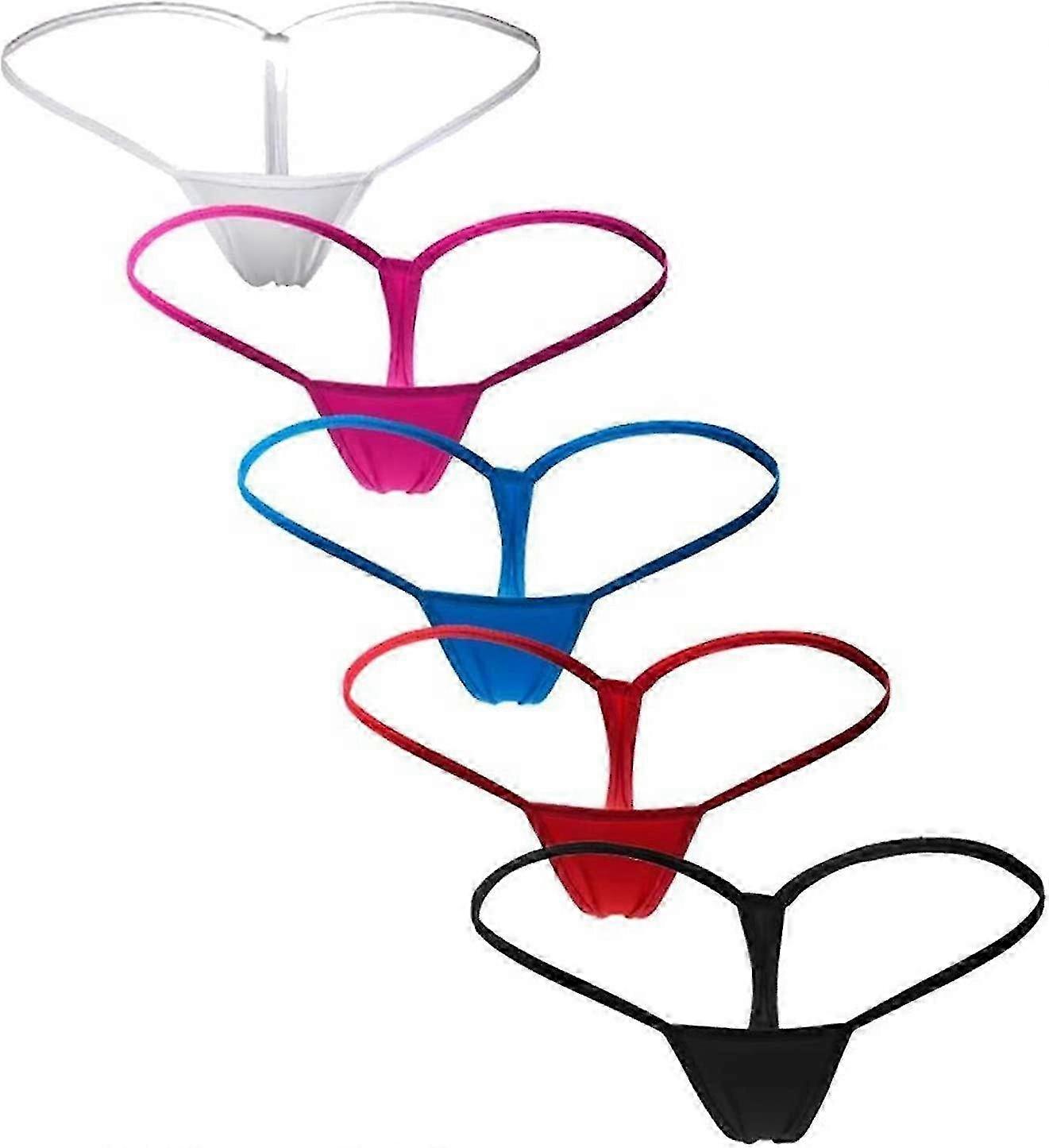 Pack of 5 Women's Stylish Mini Briefs and G-Strings in Lingerie Knickers