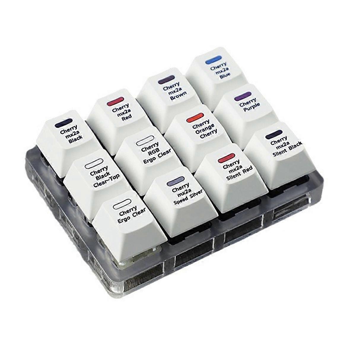 Cherry MX2A Key Switch Tester 12-Key Mechanical Keyboard Sampler Switch Testing Tool for Mechanical Keyboard