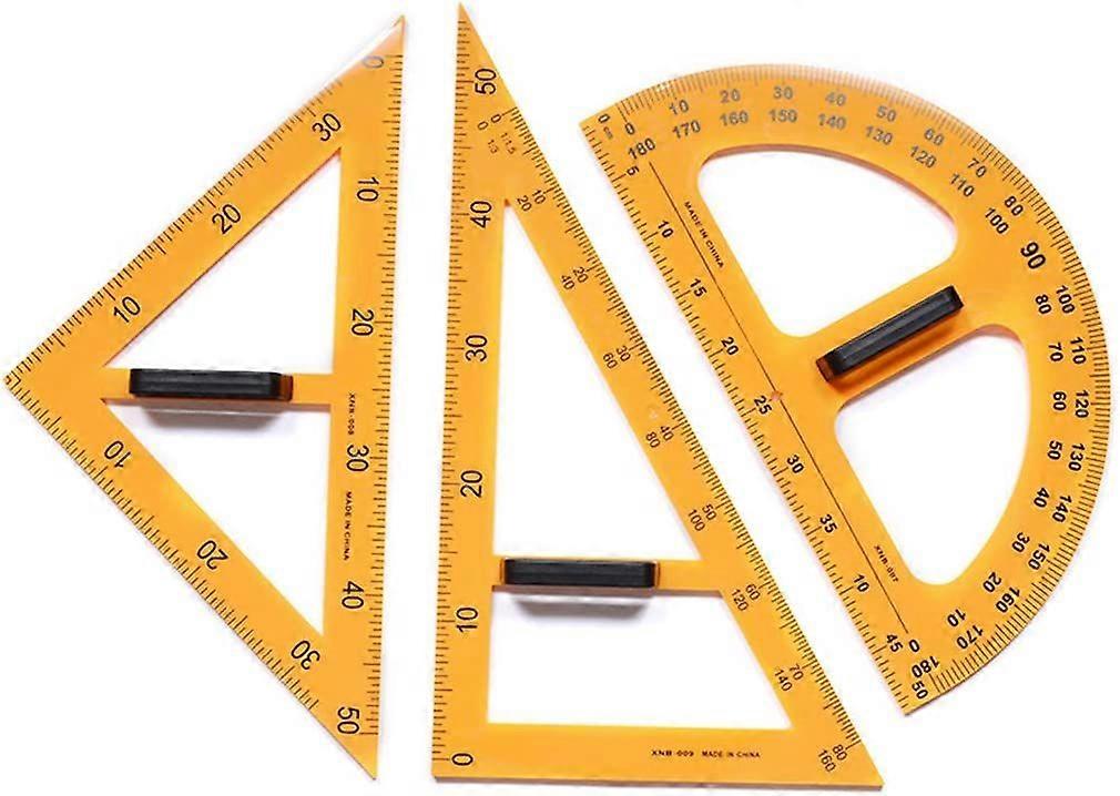Teaching Tool Multifunction Teaching Ruler Set Triangle Compasses Protractor Measurement Ruler