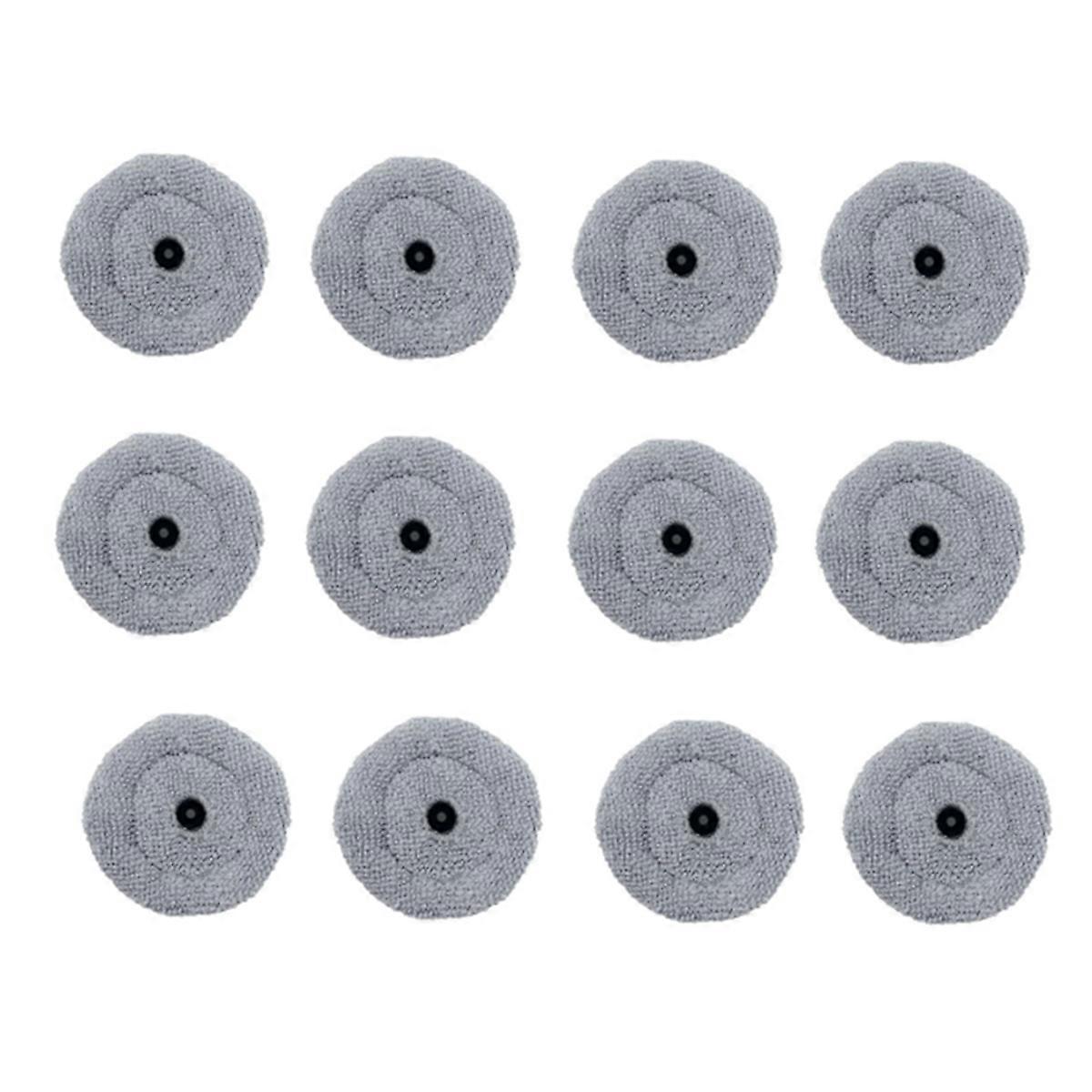 12PC Round Mop Cloths For S8 MaxV Ultra Robot Vacuum Cleaner