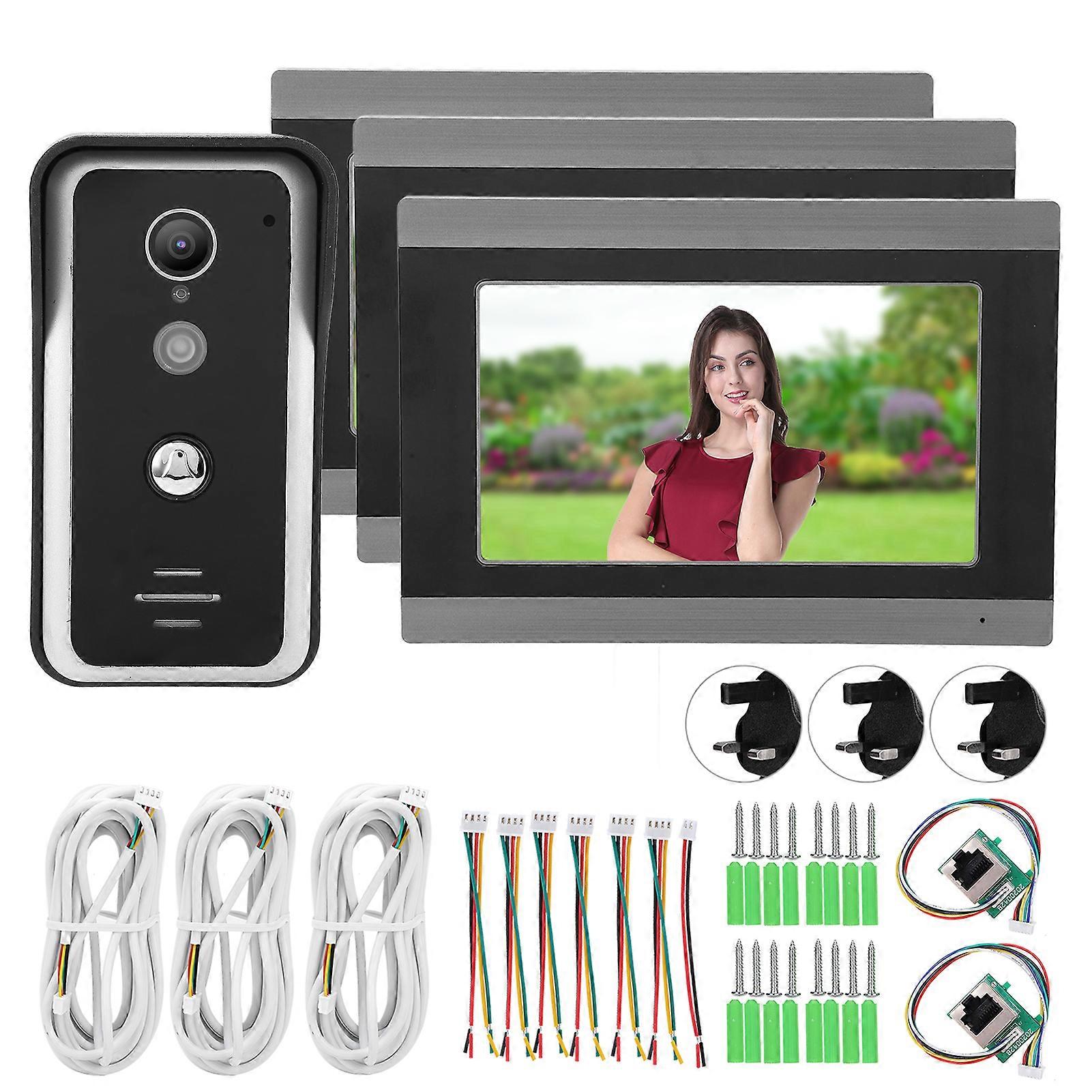 Secure Your Space with 7" HD Video Doorbell - Smart Digital Door Viewer & Intercom System