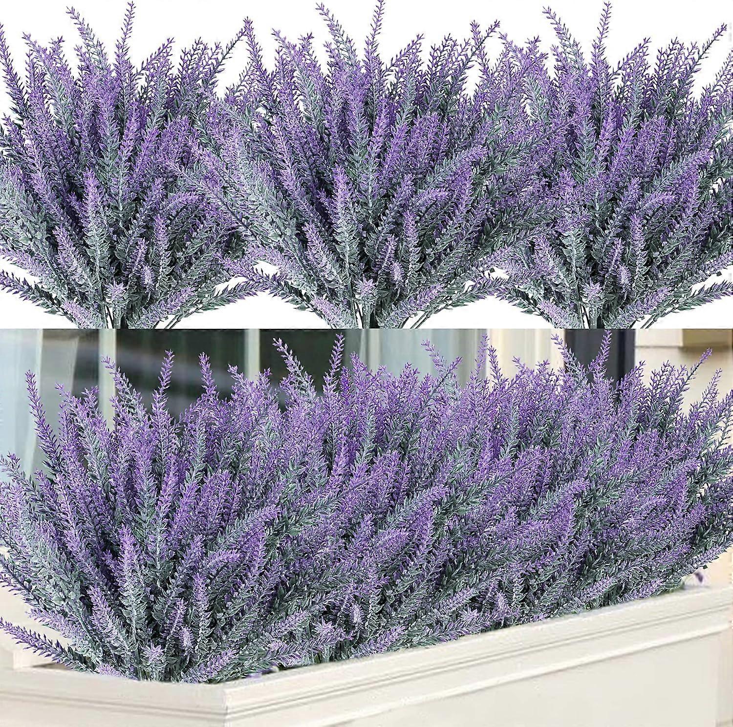 12pcs-fiore artificiale falso lavanda-floccaggio lavanda-viola