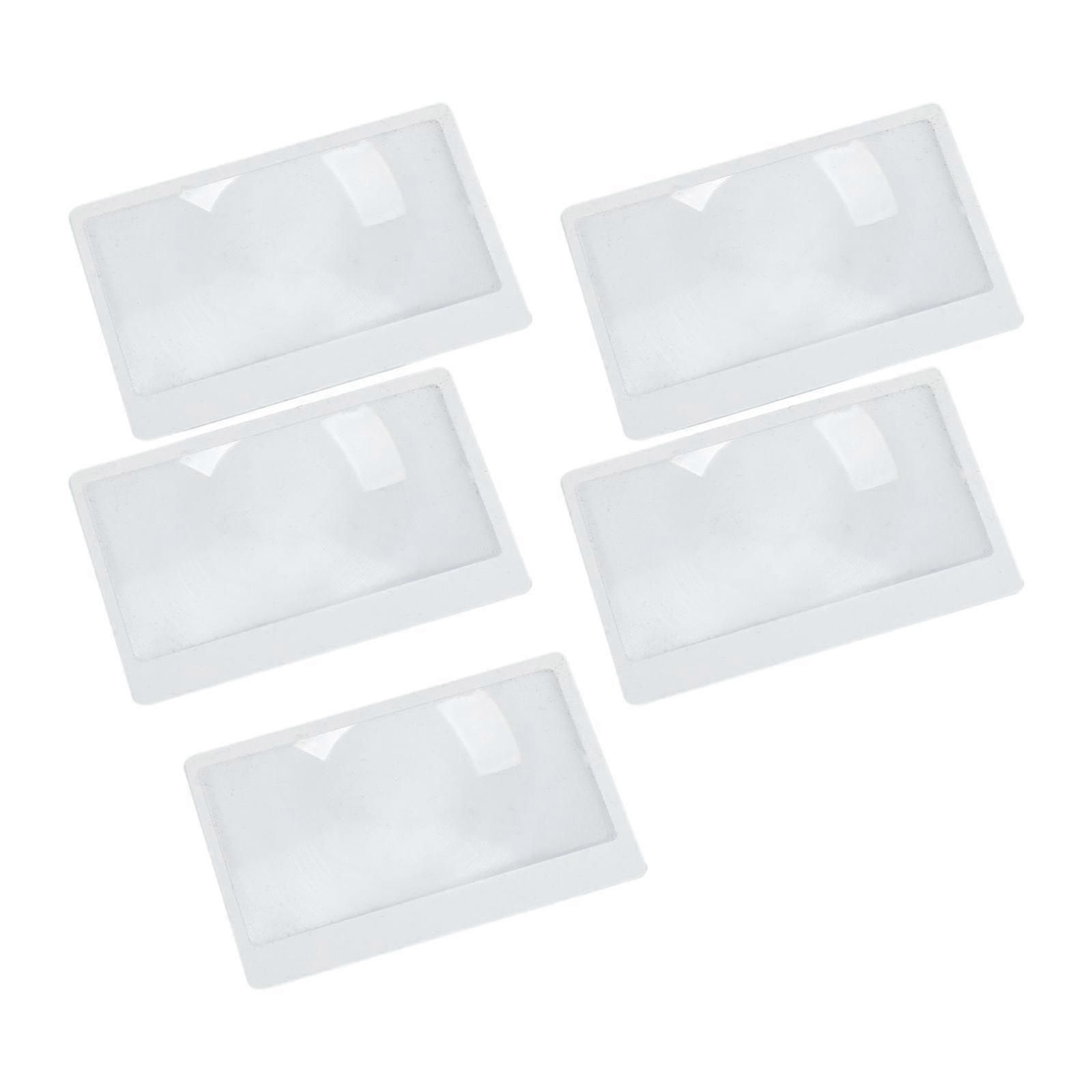 5 قطع عدسة مكبرة محمولة مكبر جيب المكبر للبالغين ضعاف البصر