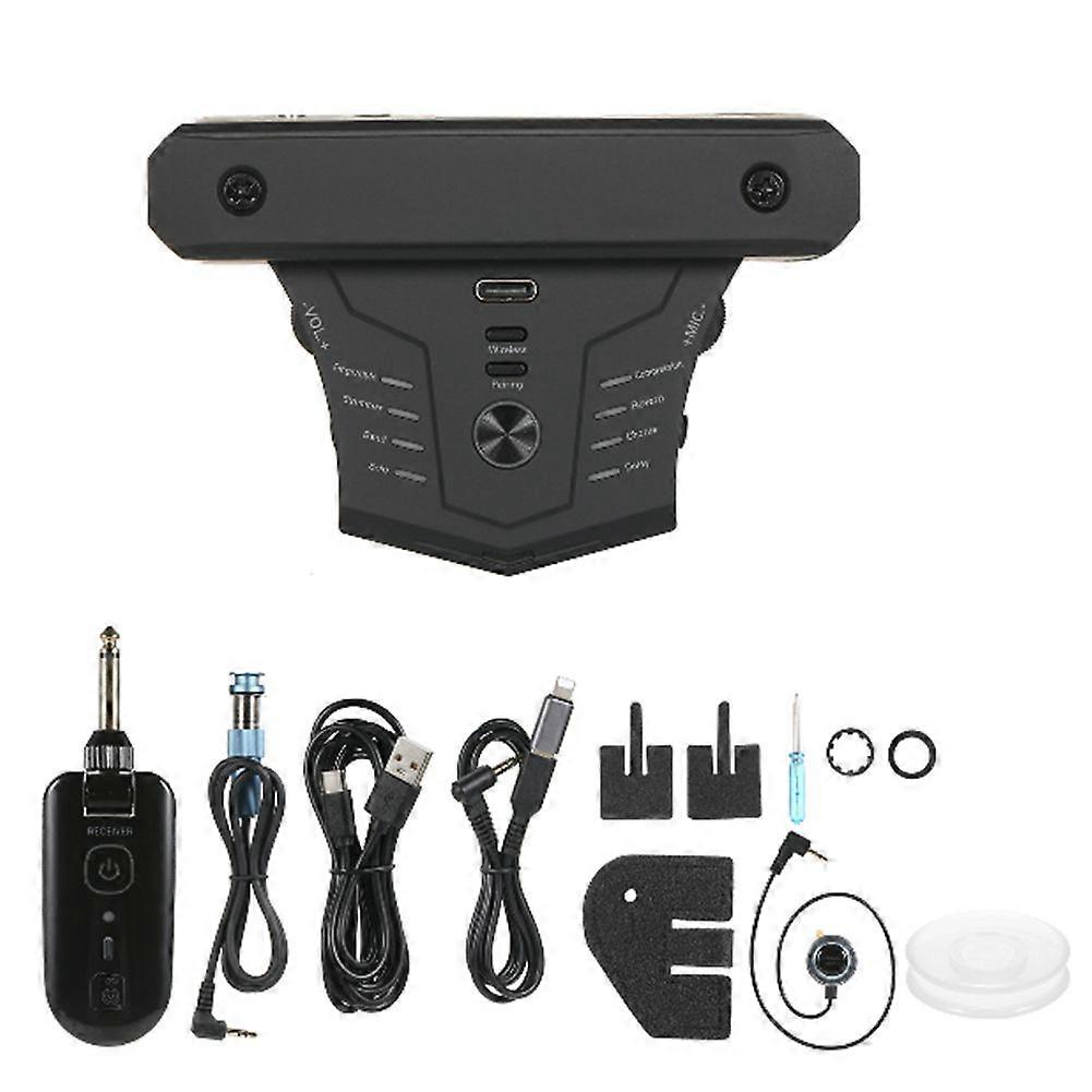 G0 Pro Gitarforforsterker BT Forforsterkerpickup Akustisk Chorus Delay Reverb Effekt Lydhullspickup med Receiver