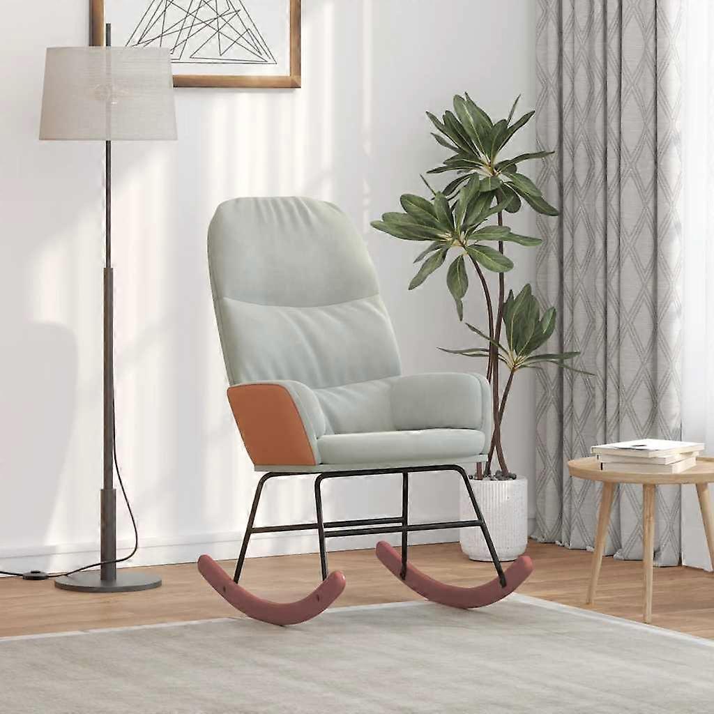 Keinutuoli Vaaleanharmaa Sametti