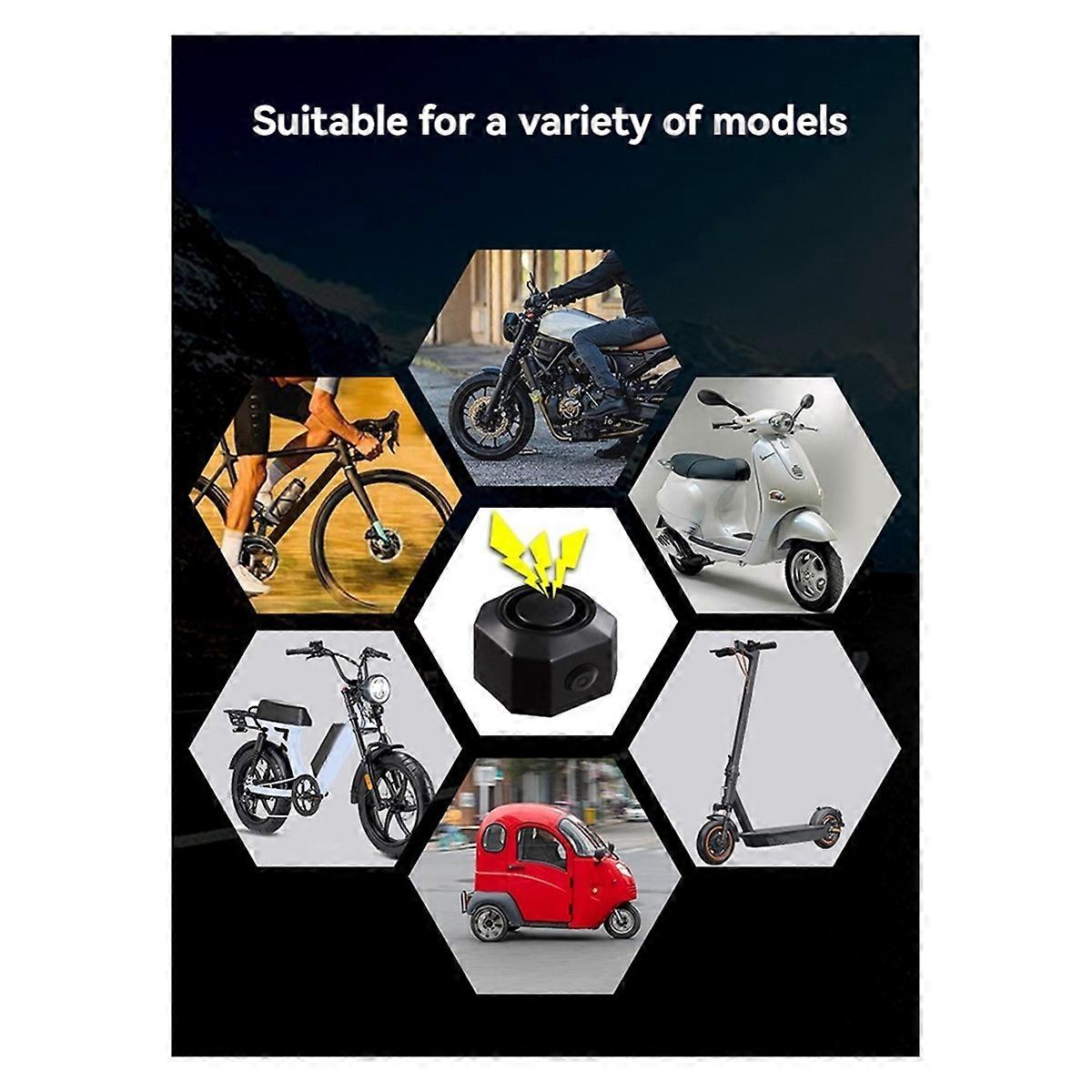 Bicycle Alarm System Rechargeable, Anti-Theft Accessories,Vehicle Theft with Remote Control,Bicycle