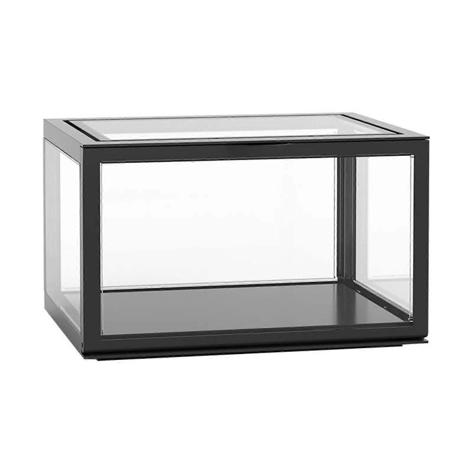 Figure Organizer Desktop Doll Acrylic Display Cabinet High Transparency Sealed Dustproof Show Case Black
