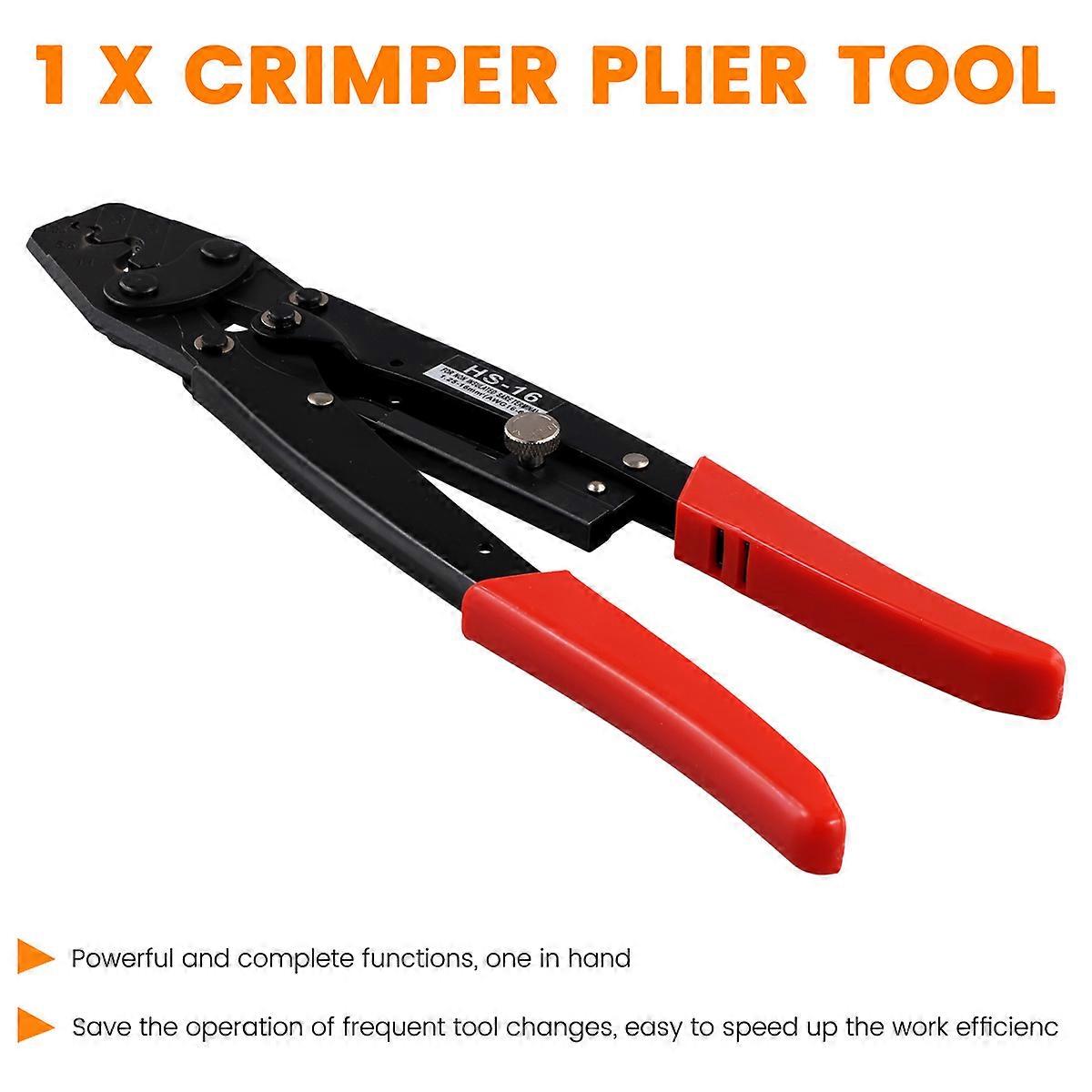 -16 Crimper Plier Ratchet Type Bare Terminal Crimping Pliers