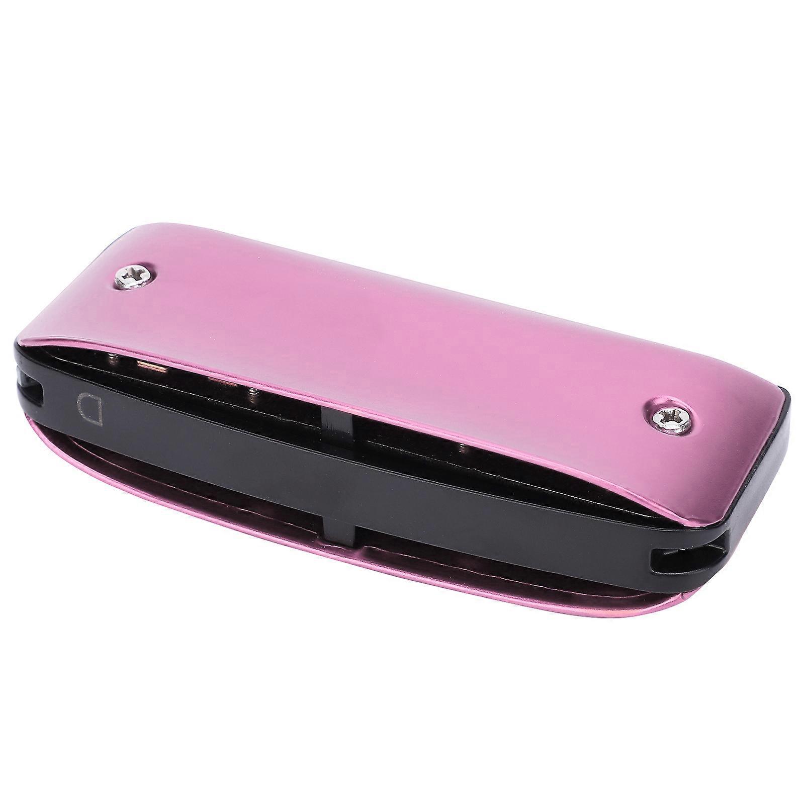 Harmonica 7-Hole Mini Blues D Key Pink 7.6x2.5x1.8cm Beginner