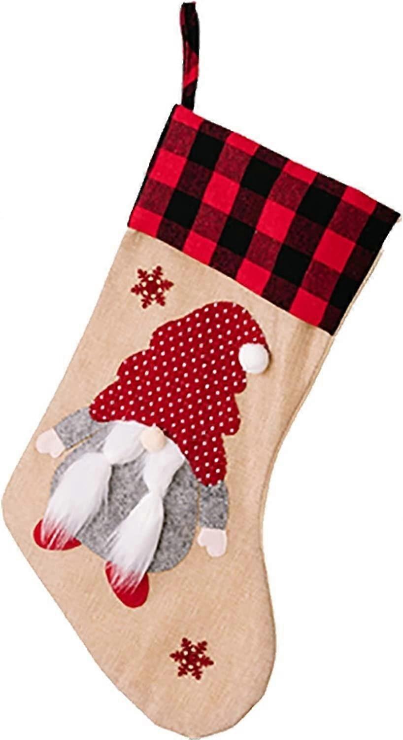 Christmas Stocking with Hooks for Hanging, Large Candy Socks for Home Holiday Decorations, Festive Ornaments for All Seasons