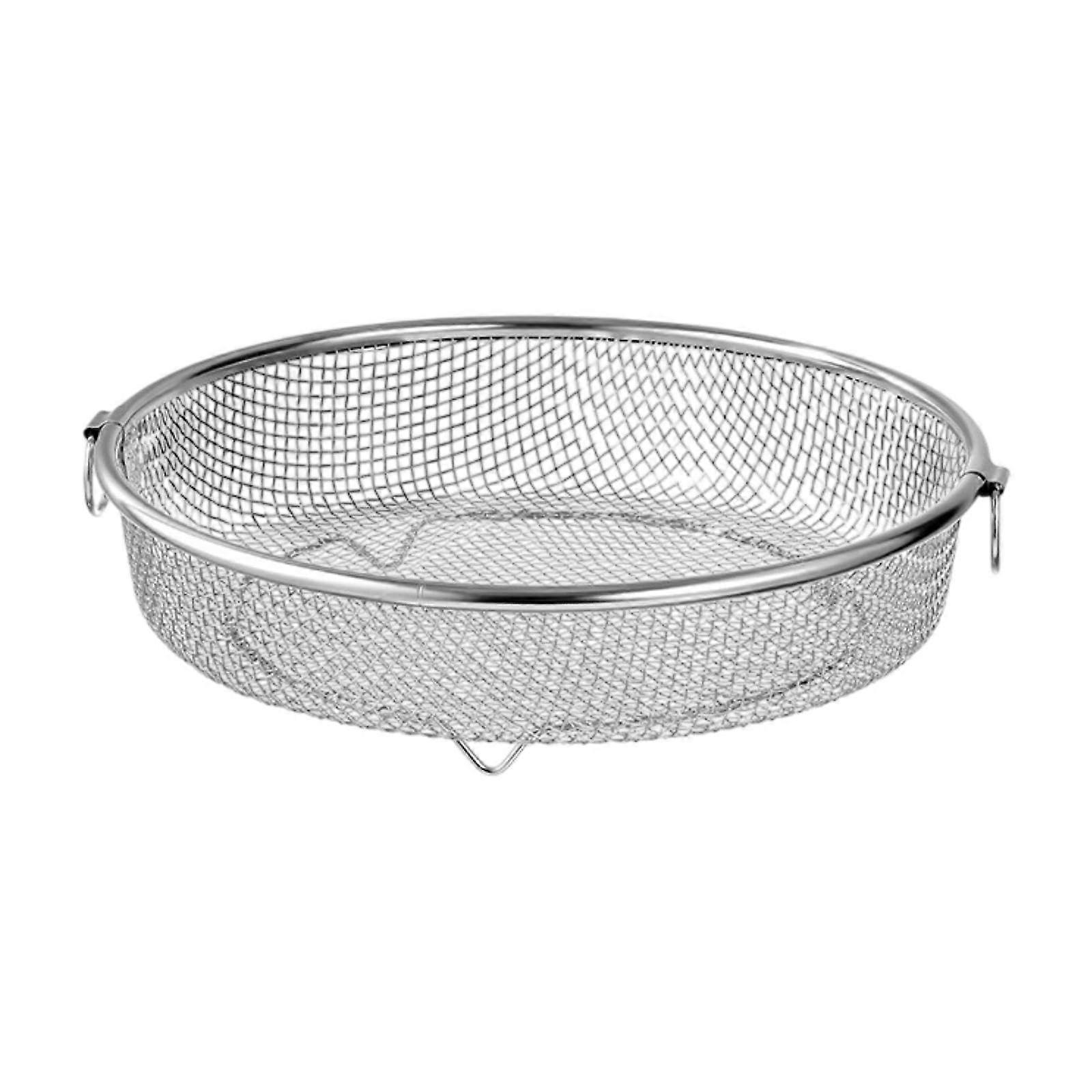 Stainless Steel Multiuse Fruit Vegetable Draining Basket Kitchen Tool Food Strainer Height 6.8cm