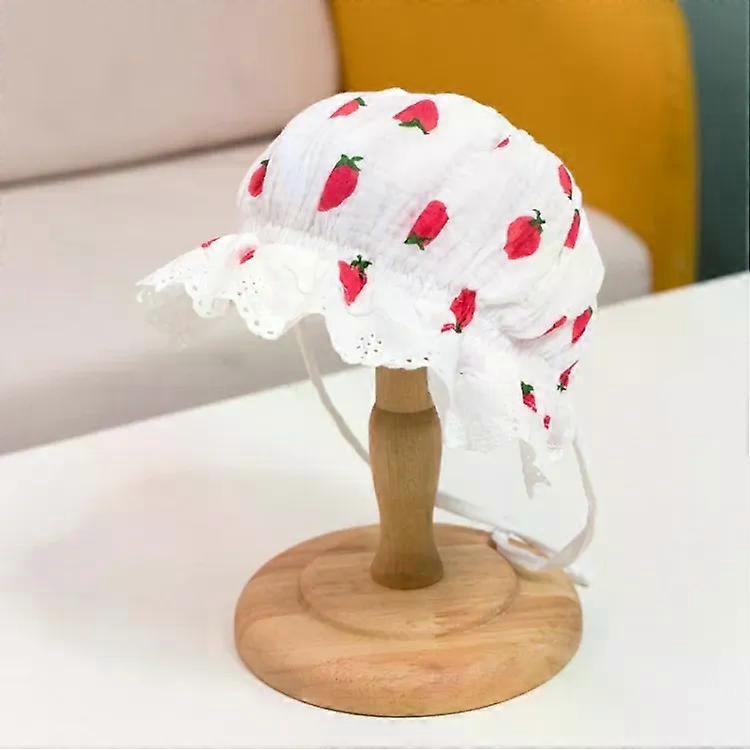 Strawberry Pattern Cotton Baby Hat-Lace Design,One Size by