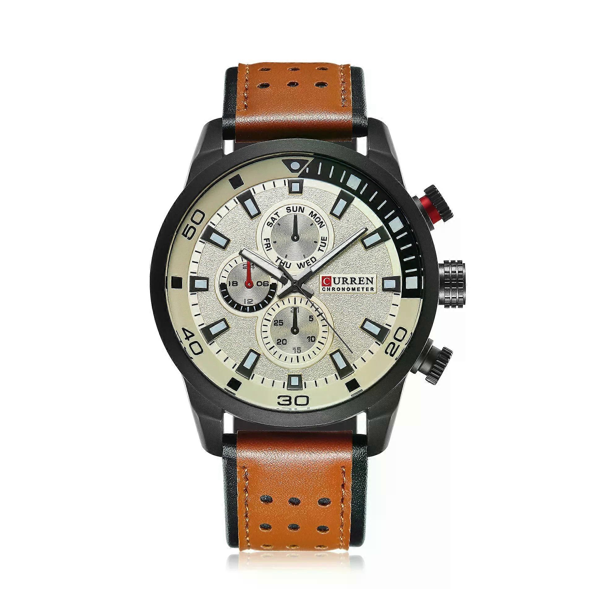 Curren Men's Waterproof Watch with Luminous Dial - Accurate Quartz Movement