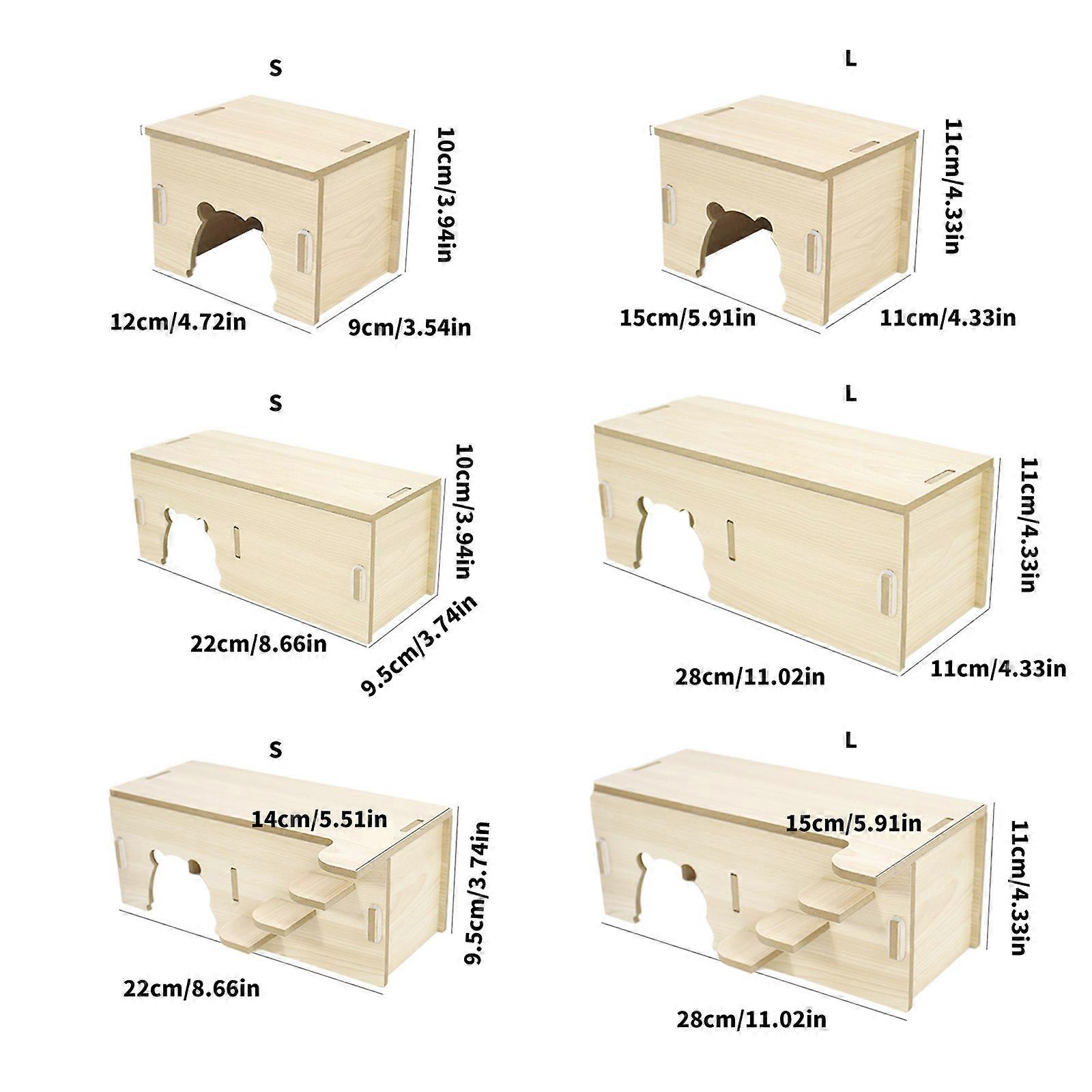 View of Wooden Hamster Hideouts Cave House Great for Creating a Fun Environment ...
