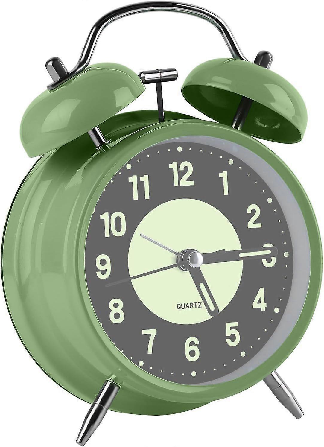 Alarm Clock, Silent Alarm Clocks Bell Alarm Clock Retro Alarm Clock With Light, Kids Alarm Clock with Twin Bellfor Loud Alarm Clock for Heavy Sleepers