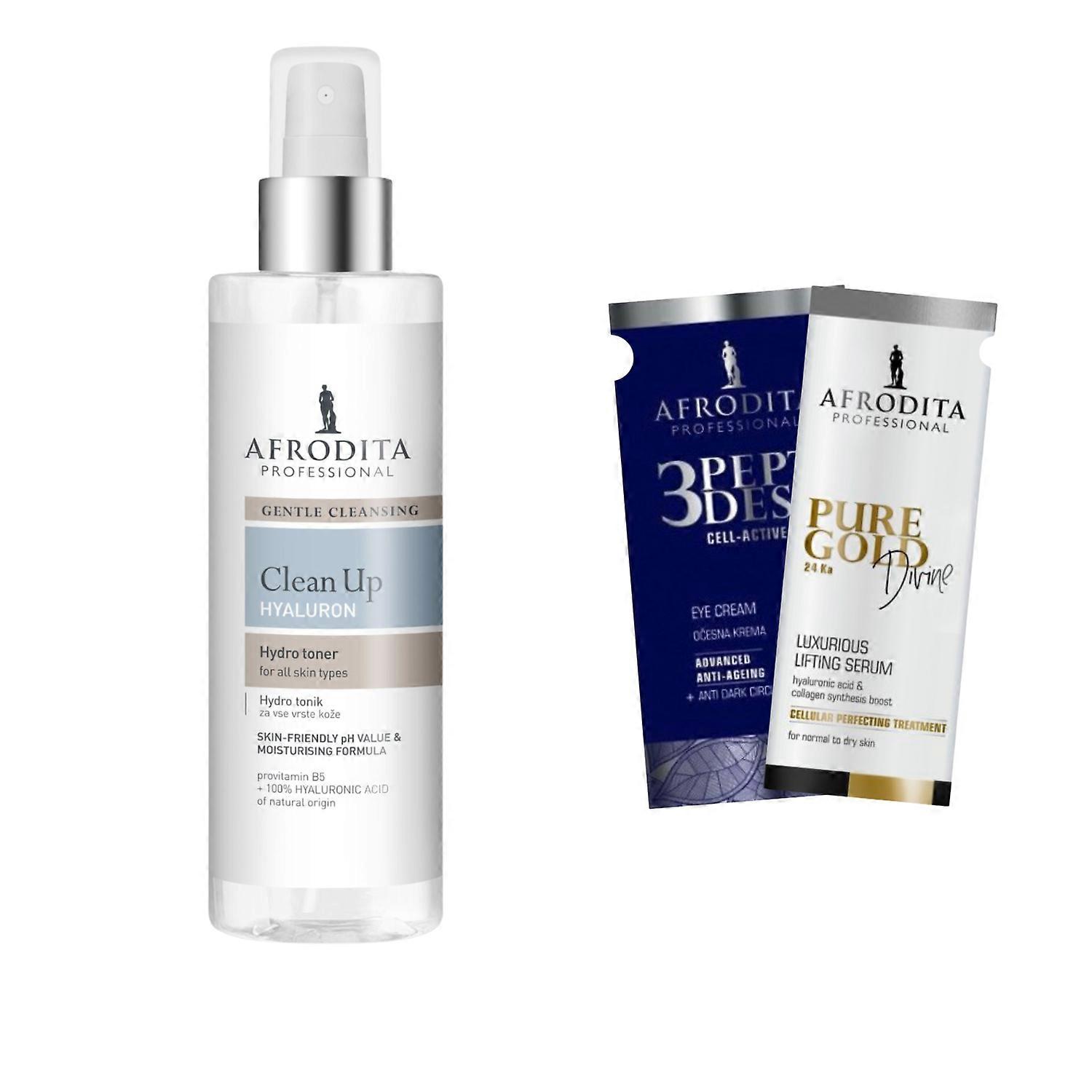 Afrodita Clean Up Hyaluron Facial Cleansing Tonic + 2 Samples