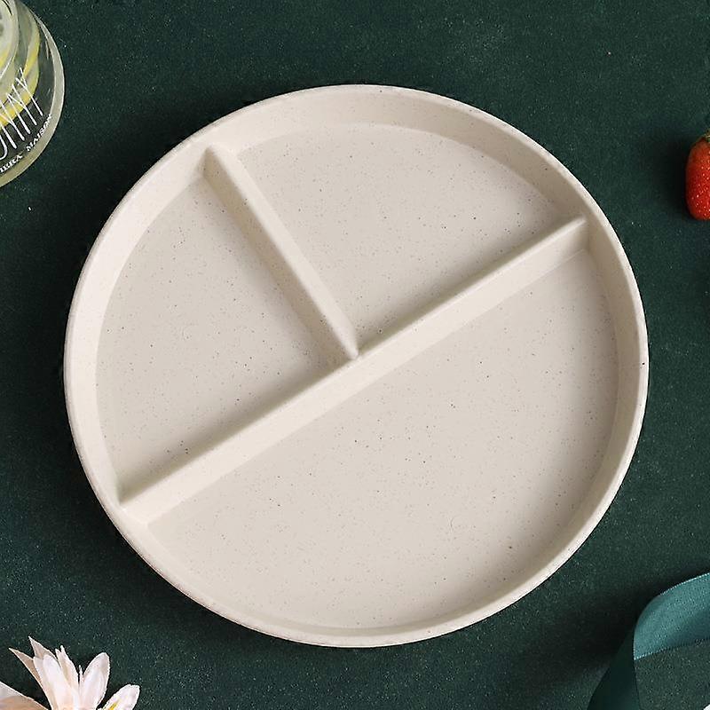 Eco-Friendly Wheat Straw Divided Plate Fruit Salad Food Tray Dinner Plate Compartment Plate Kitchen Dinnerware Plates