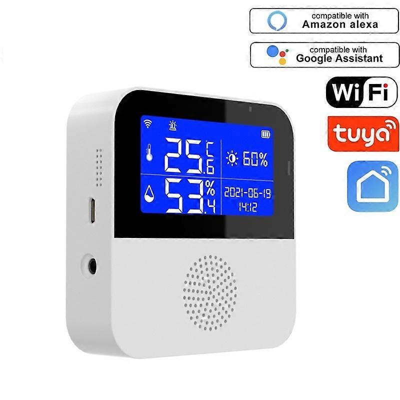 Tuya WIFI Temperature And Humidity Sensor With 2.9inch LCD Display,Spec: Only Sensor