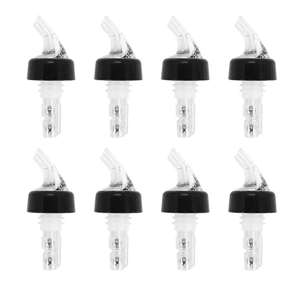 8 Pieces Automatic Measured Bottle Pourer, Spout Bottle Pourer with Tail and Collar, Liquor Bottle P