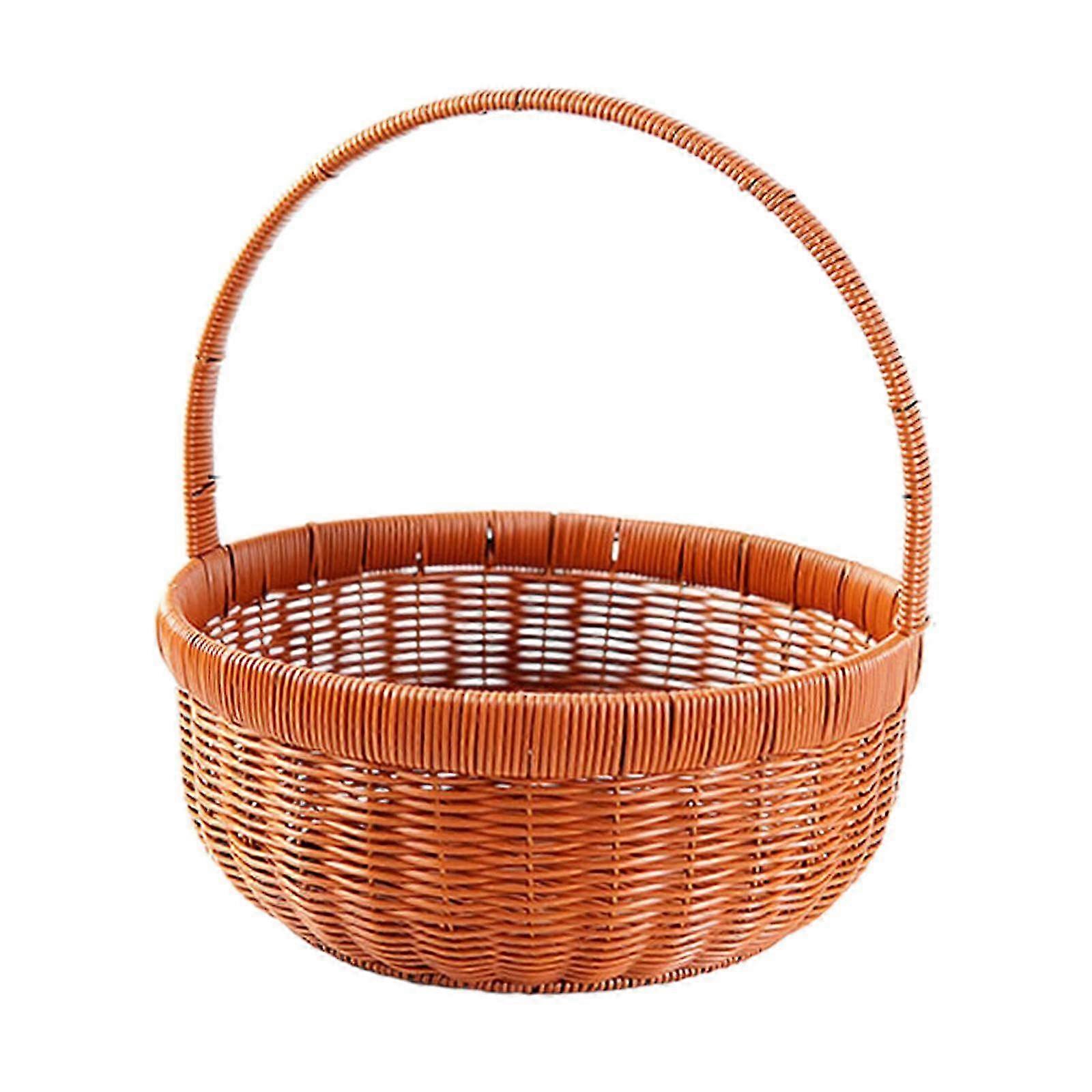Rustic Flower Picnic Baskets with Handles for Wedding Fruit