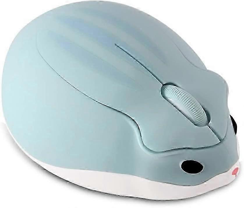 Wireless Mouse Cute Hamster Shaped Computer Mouse 1200DPI Less Noice Portable USB Mouse Cordless Mouse(Blue)