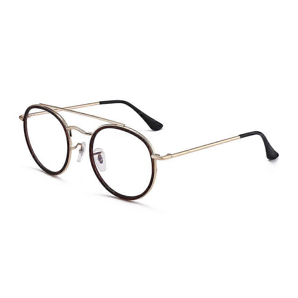 JM Vintage Round Computer Glasses Men Women Brand Designer Blue Light Blocking Eyeglasses Double Bridge
