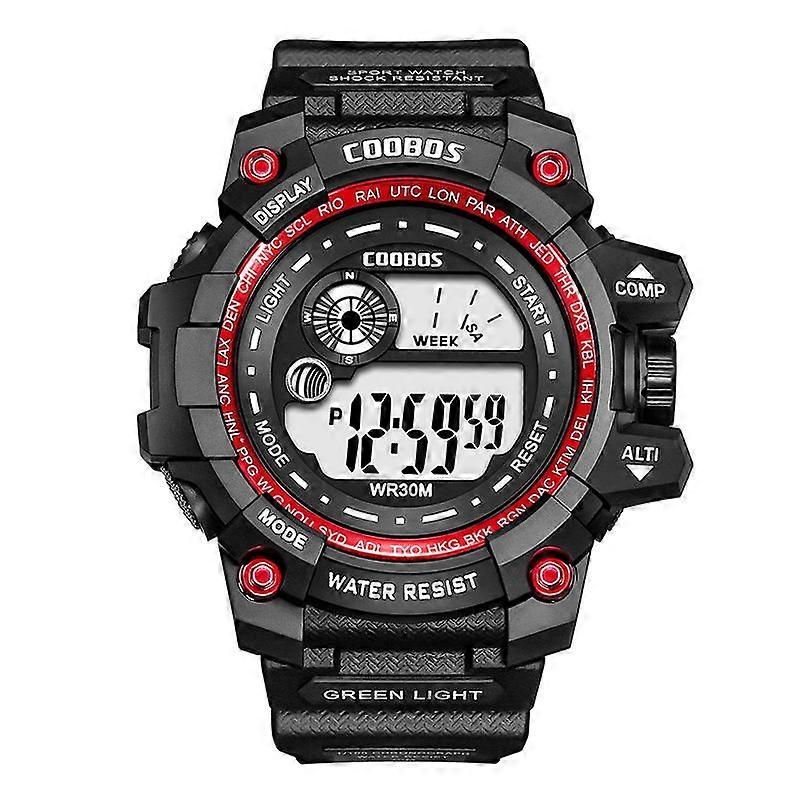 COOBOS New Men LED Digital Watches Luminous Fashion Sport Waterproof Watches For Man Date Army Military Clock Relogio Masculino